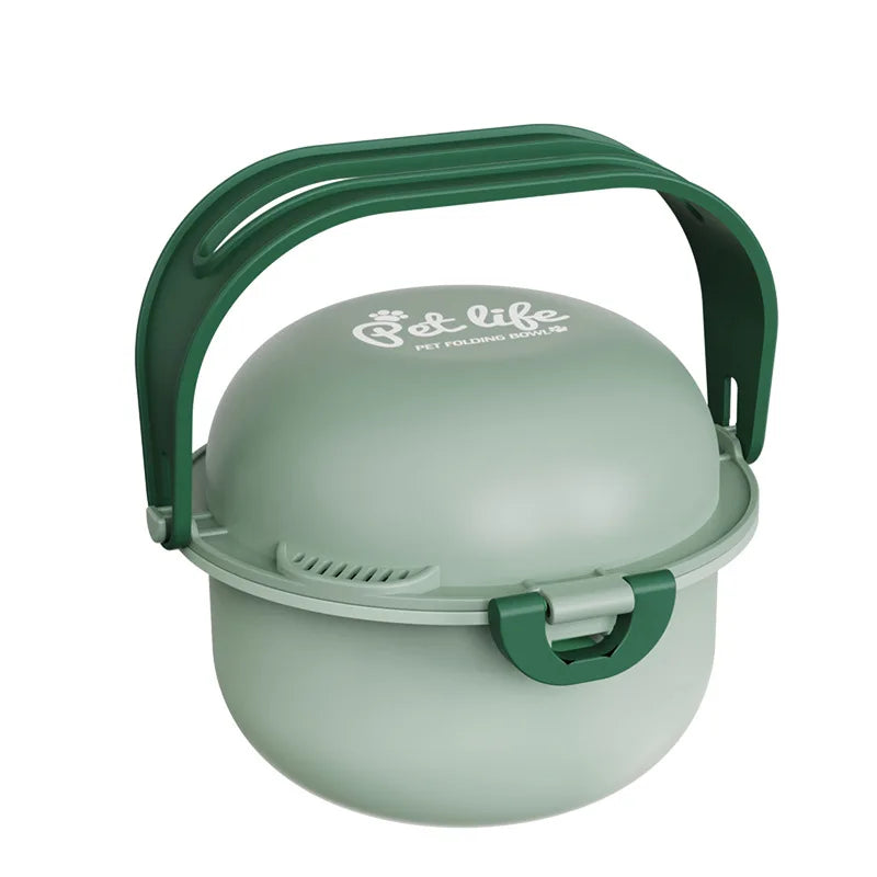 Portable Foldable Pet Bowl | Dual Feeding & Water Bowl for Dogs & Cats – Outdoor, Travel & Hiking