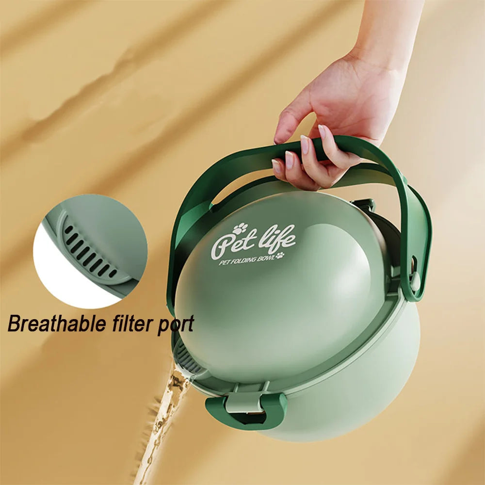 Portable Foldable Pet Bowl | Dual Feeding & Water Bowl for Dogs & Cats – Outdoor, Travel & Hiking